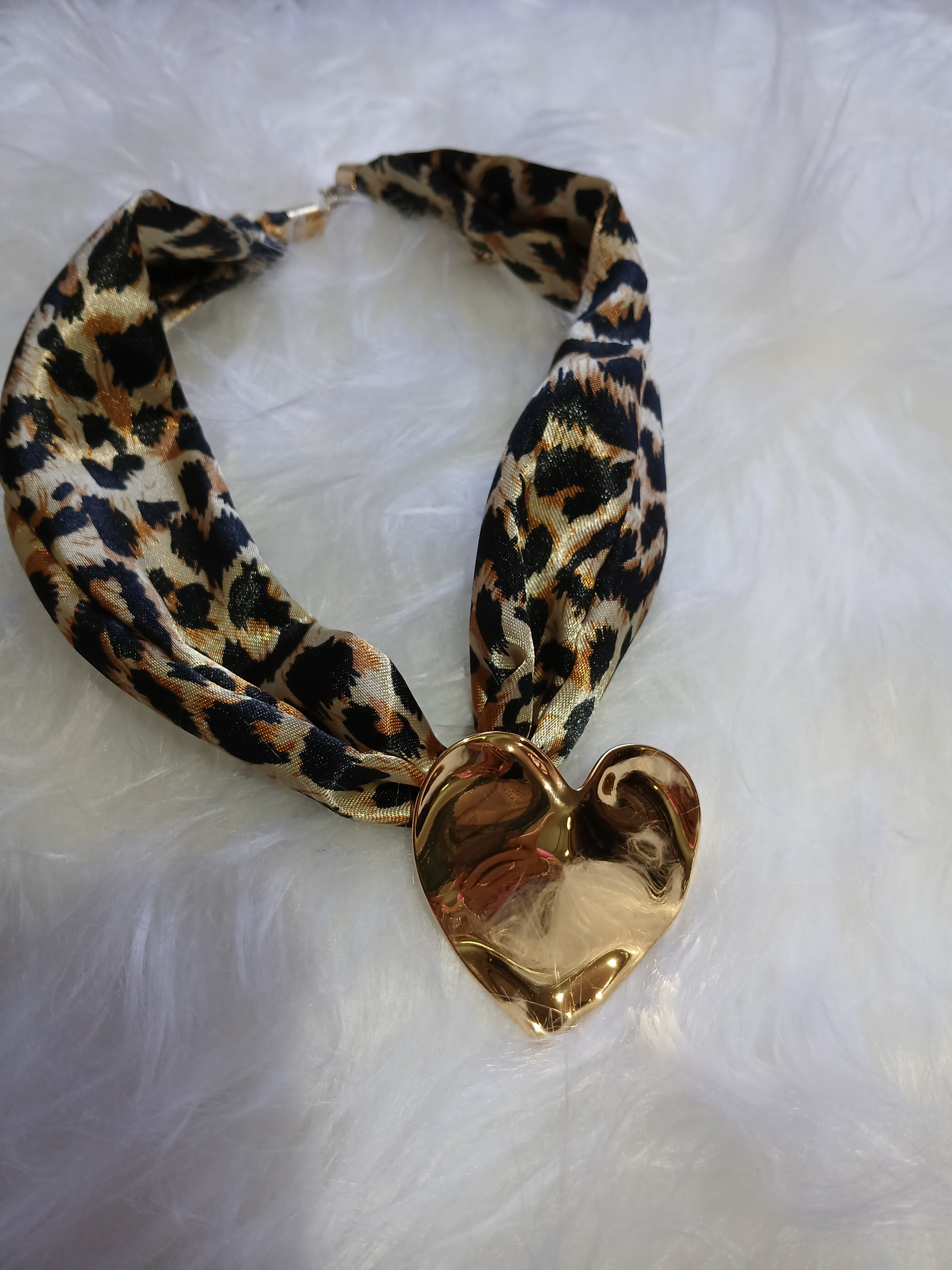 COLGANTE CORAZON ANIMAL PRINT