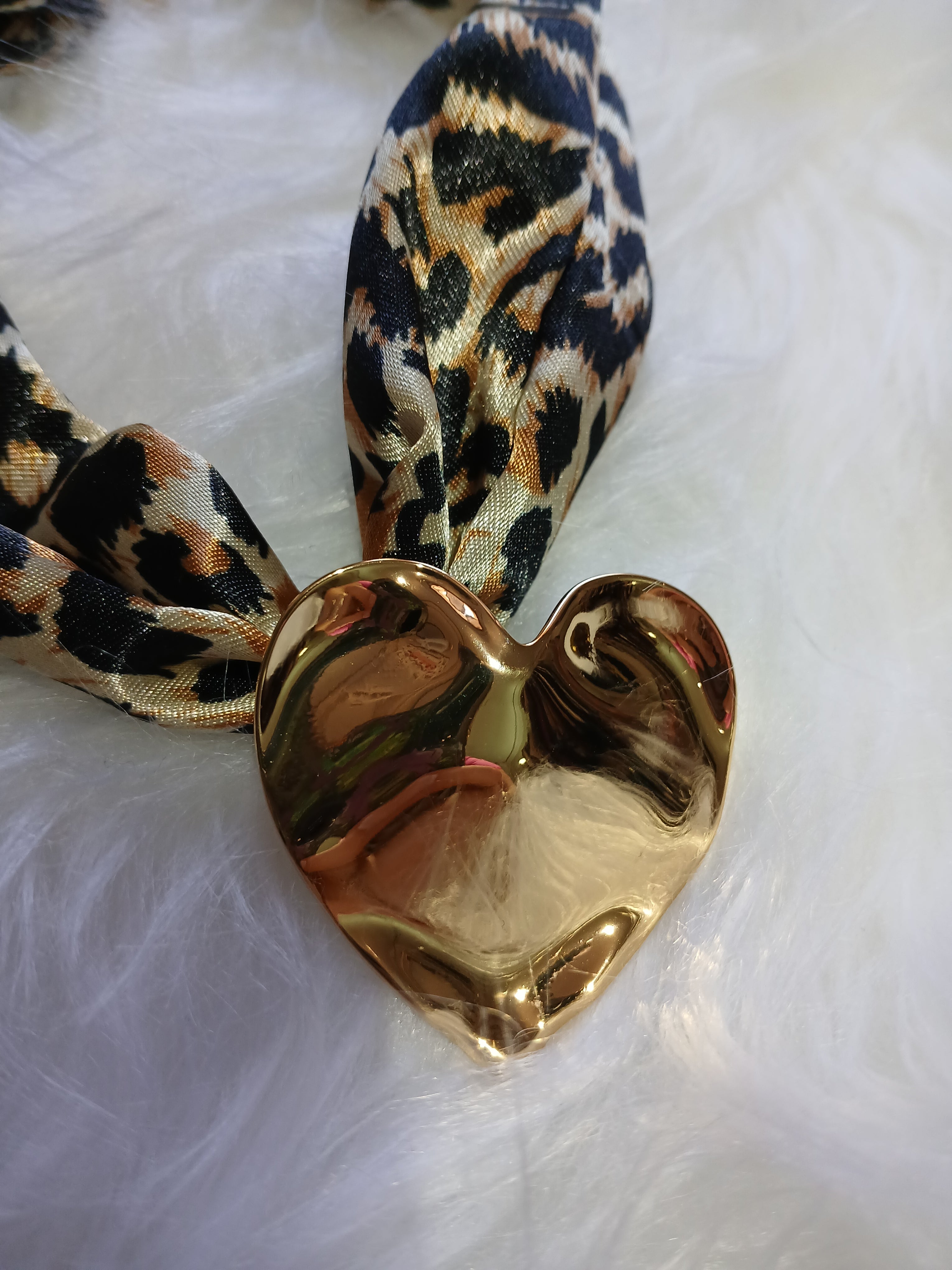 COLGANTE CORAZON ANIMAL PRINT