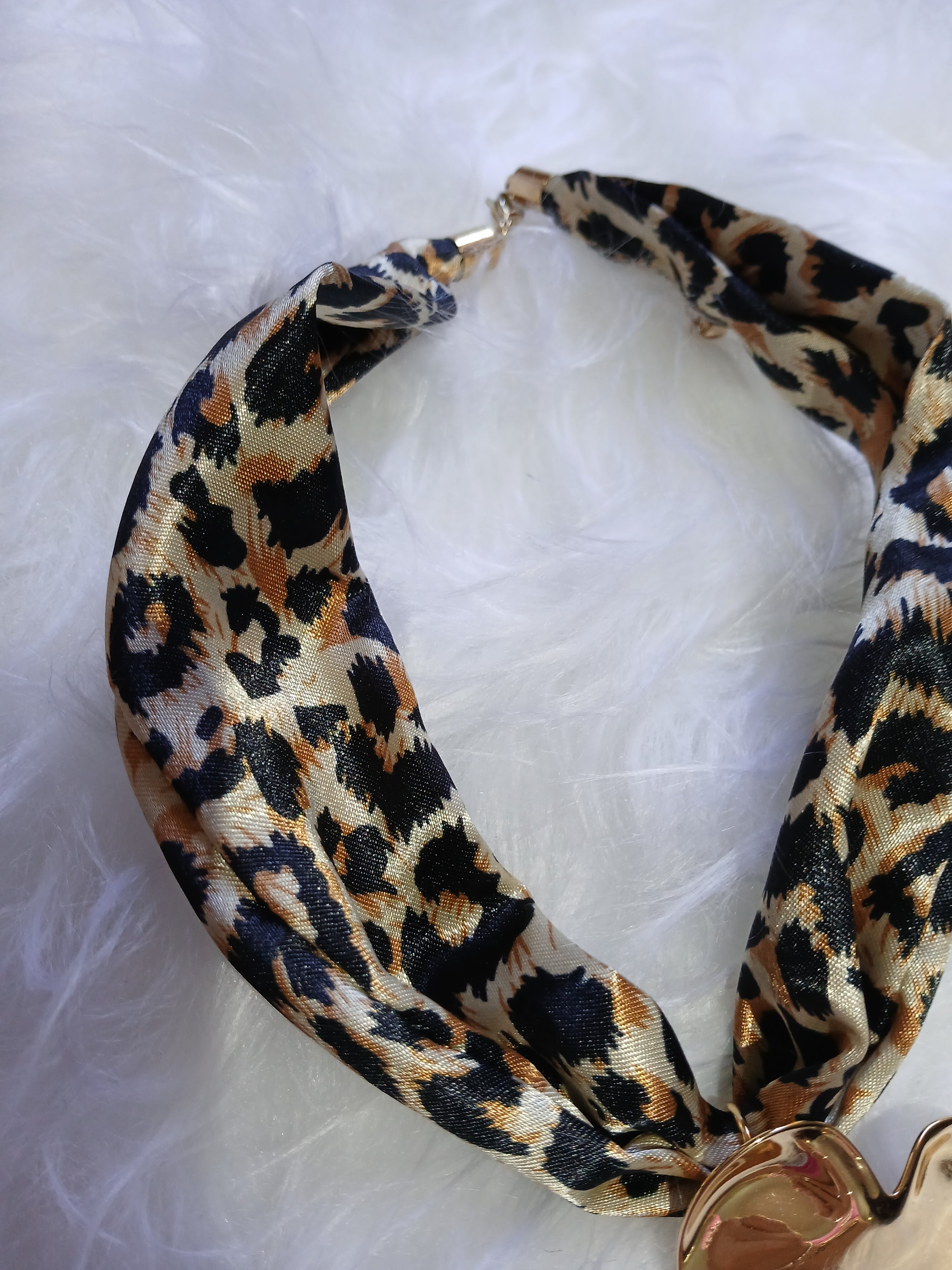 COLGANTE CORAZON ANIMAL PRINT