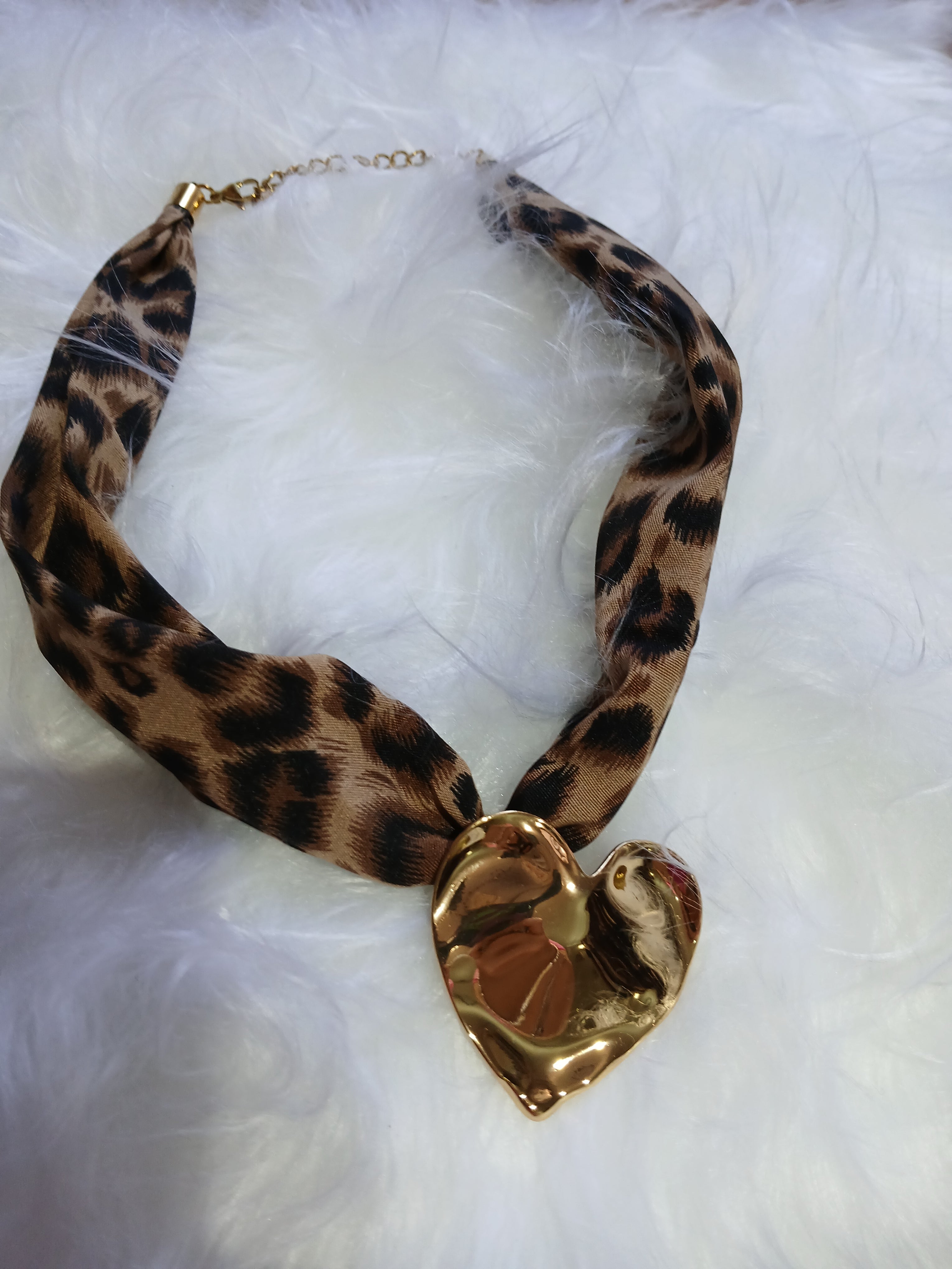 COLGANTE CORAZON ANIMAL PRINT