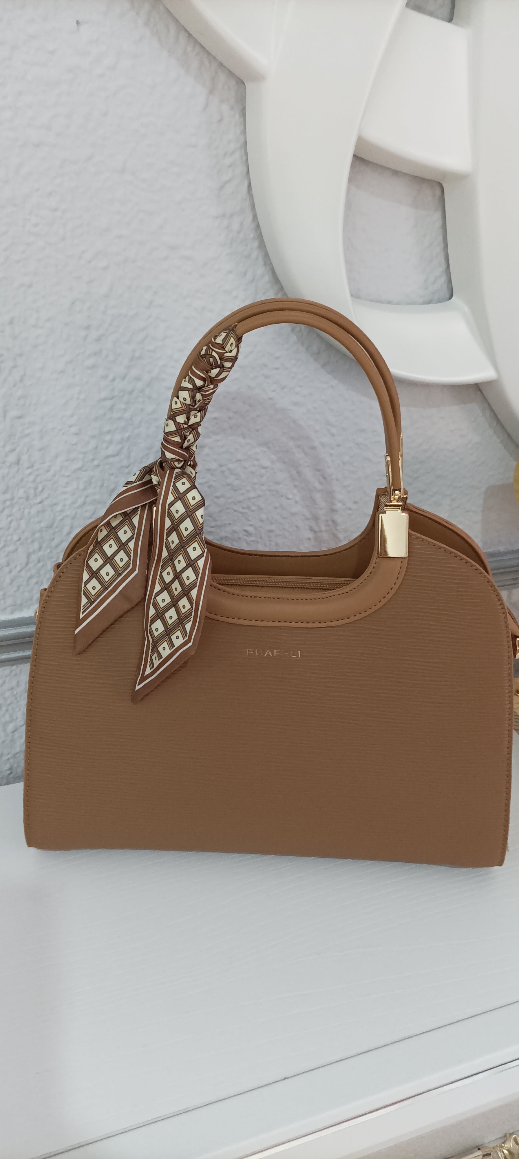 BOLSO CAMEL PAÑUELO ASA