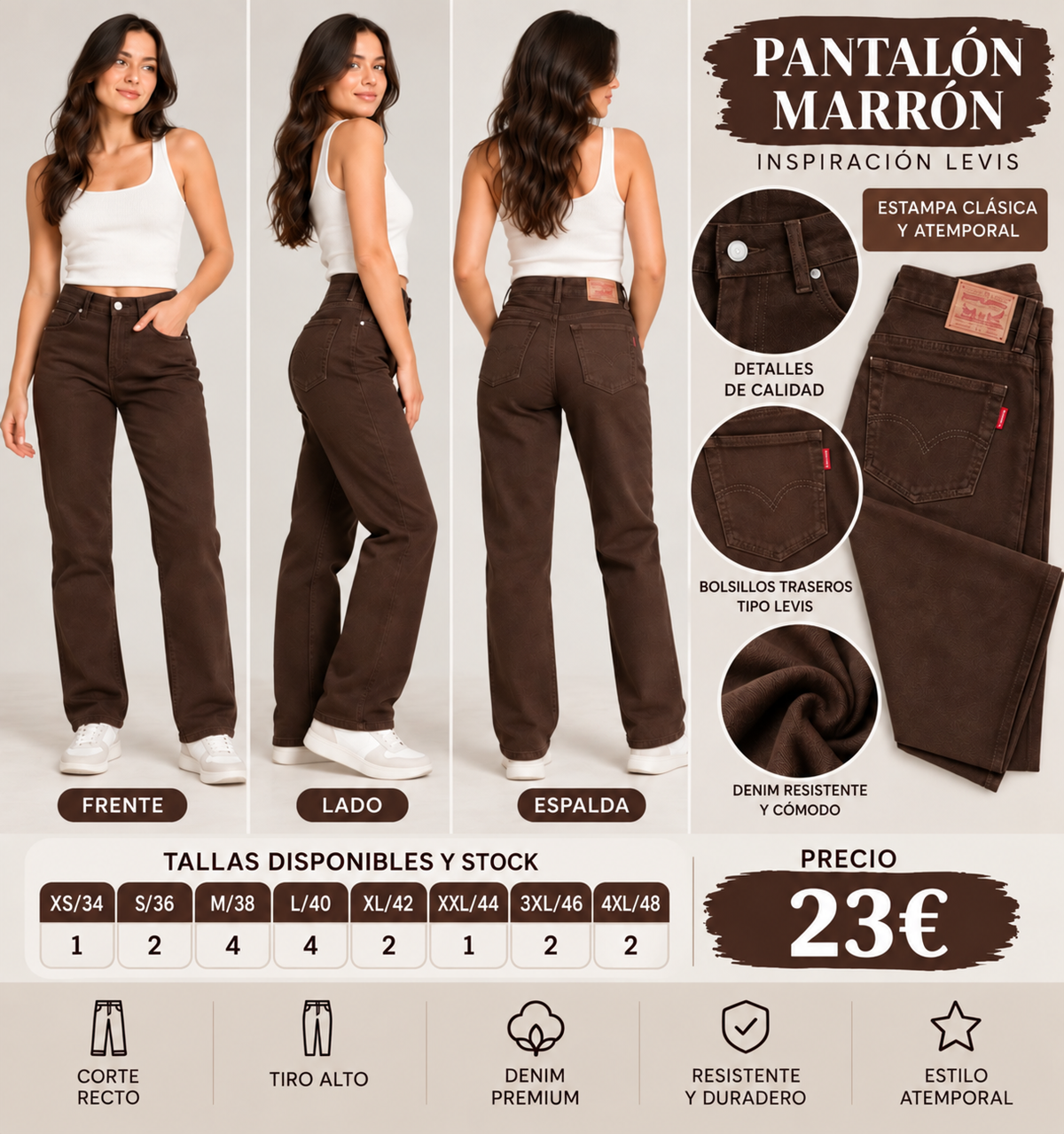 Pantalón inspiración Levis