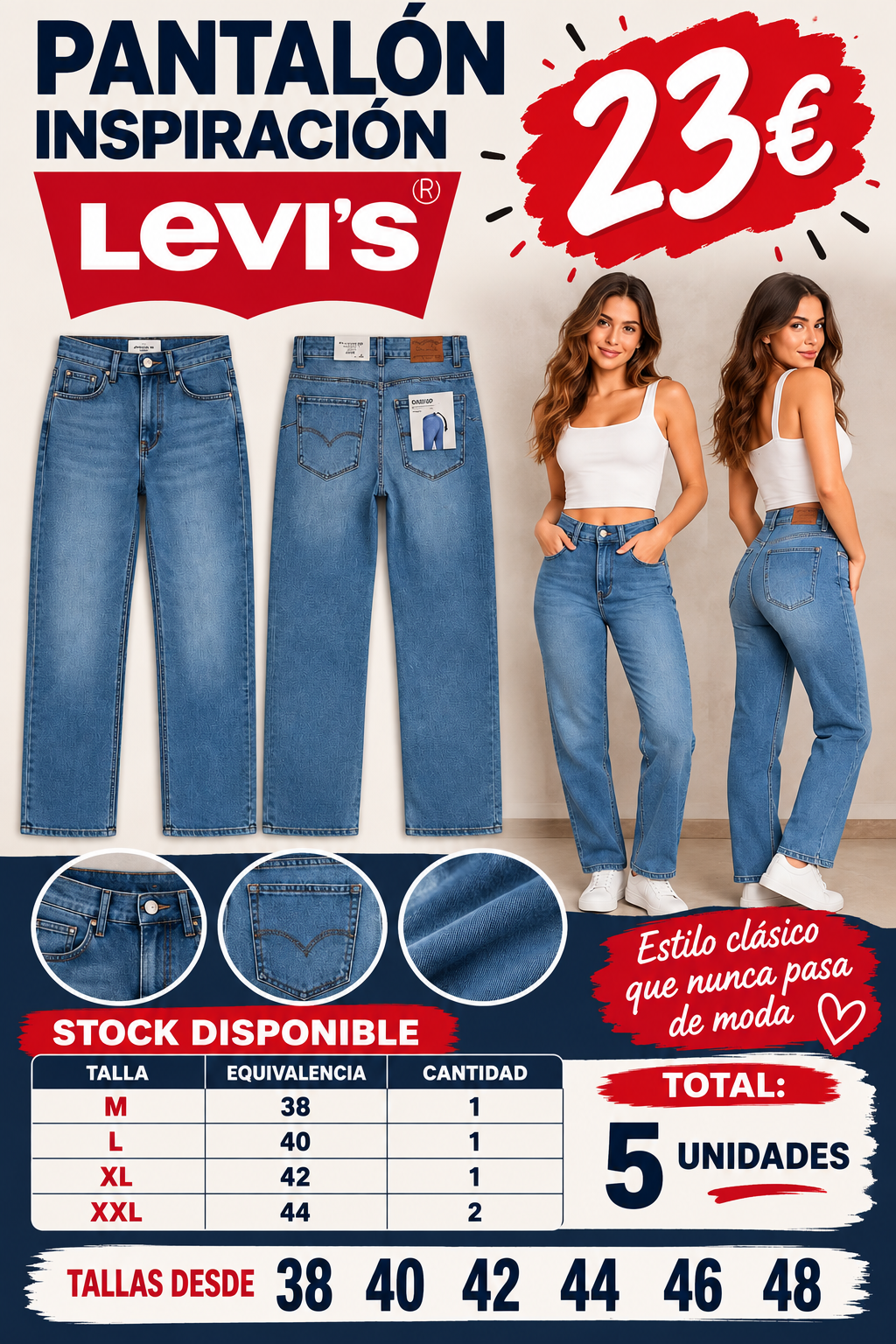 Pantalon inspiración Levis