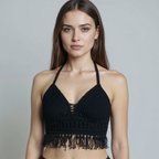Top Negro Crochet