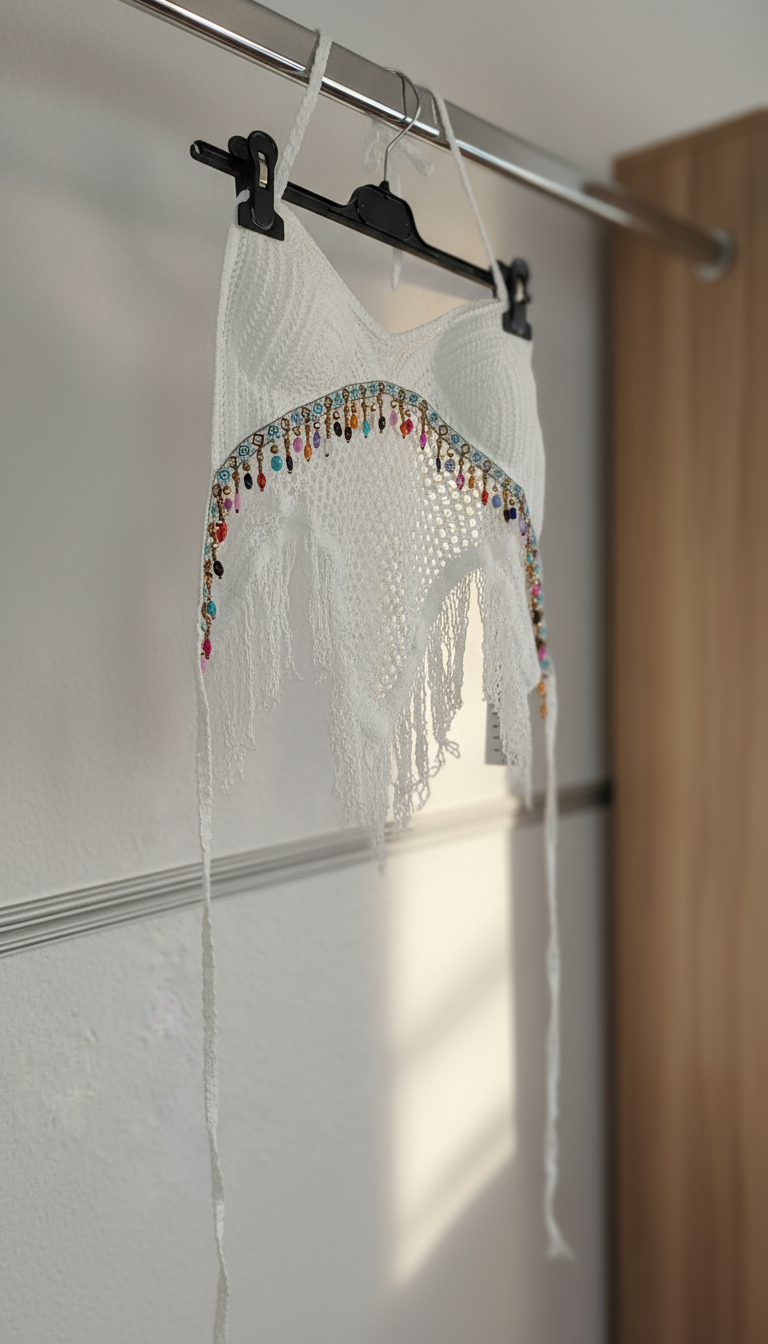 Top Crochet Perlas Pico