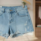 Pantalón Denim Vaquero Desflecado